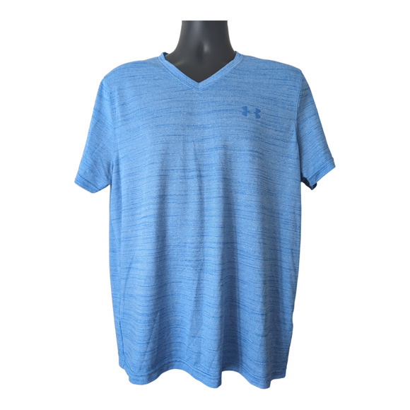 Under Armour Other - Under Armour Heatgear T-Shirt Blue Slub Knit Men's Size L